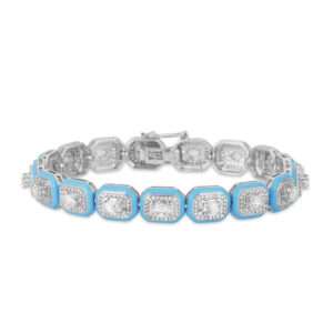 Hexagonal Diamond Bracelet in Turquoise