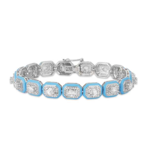 Hexagonal Diamond Bracelet in Turquoise