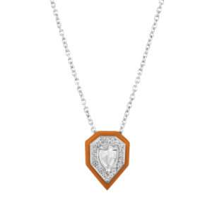 Drop Diamond Pendant in Orange