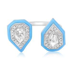 Drop Diamond Ring in Turquoise