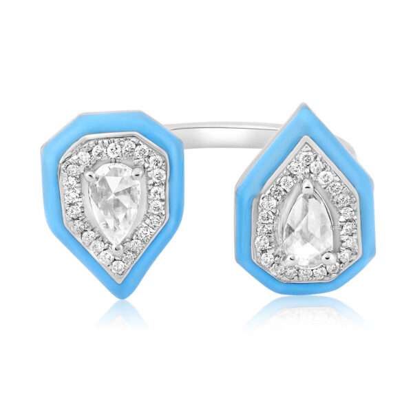 Drop Diamond Ring in Turquoise