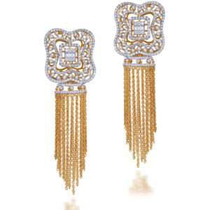 Diamond Gold Chain Earring