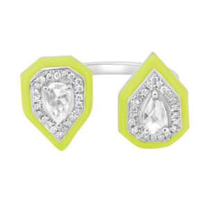 Double Drop Diamond Ring in Lemon
