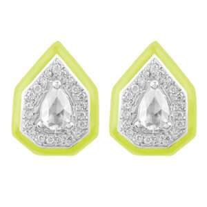 Drop Diamond Earrings in Lemon