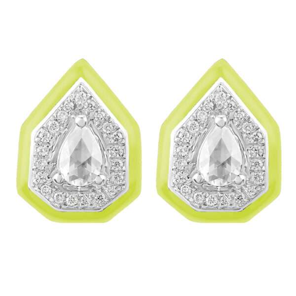 Drop Diamond Earrings in Lemon