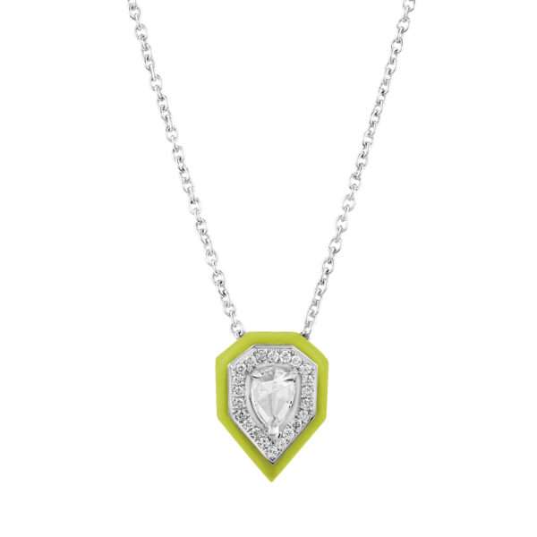 Drop Diamond Pendant in Lemon