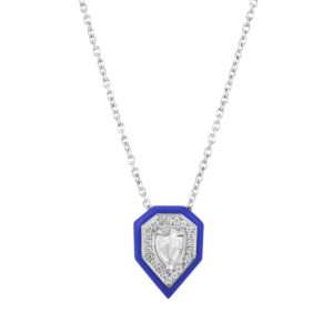 Drop Diamond Pendant in Royal Blue