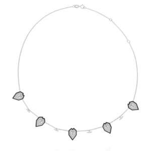 Heart Diamond Choker in Black