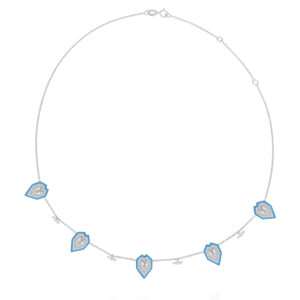 Heart Diamond Choker in Turquoise
